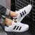 Adidas阿迪达斯三叶草男鞋 经典金标贝壳头低帮板鞋运动鞋皮质休闲鞋EG4958(EG4958 44)第4张高清大图