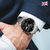 欧美时（OMAYS）2020新款全自动机械手表男 潮流商务男士手表防水夜光双日历男表轻奢时尚腕表(白色 钢带)第3张高清大图