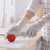 洗碗手套女耐用加厚防水手套耐磨厨房清洁洗衣用不烂橡胶手套乳胶(仙女绿5双 M码（中号）)第4张高清大图