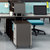 艾诺狄斯 商业办公家具四人位带桌面收纳柜组合员工位办公桌椅人造板2.4米(职员四人位)第3张高清大图