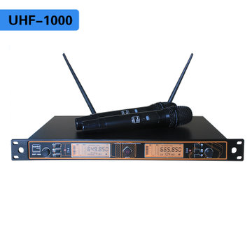 斯尼克 SONIC-PRO UHF-1000无线手持话筒 （一拖二） 黑色(黑色 版本)