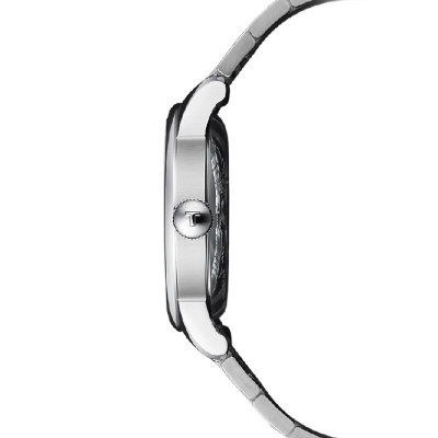 天梭/Tissot手表力洛克系列机械钢带男表T41.1.483.52(银壳黑面白带)
