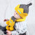 牛奶朋友宝宝秋冬皇冠造型毛线帽加绒款儿童帽子套头帽新生儿胎帽围巾(黄色单帽加绒款 均码（47-50CM）)第5张高清大图