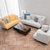 爱依瑞斯（ARIS） 北欧客厅布艺沙发 现代简约组合沙发实木框架 大小户型客厅三人沙发 比伯(黄色 三人位)第4张高清大图