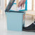 禧天龙    塑料脚踏式方形垃圾桶家用厨房客厅带盖垃圾桶(月白 8L)第5张高清大图