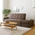 奥古拉家具 沙发床 小户型多功能布艺沙发 日式简约风格(布艺-咖啡色)第3张高清大图