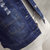 莉妮吉尔2016秋装新款牛仔短外套韩版修身显瘦单排扣长袖字母短款外套春秋(蓝色 XL)第3张高清大图