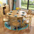 曲尚(Qushang)餐桌 现代中式实木餐桌椅组合 客厅餐厅家具组合套装808(无转盘颜色备注 1.38M一桌八椅)第6张高清大图