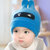 咔米嗒宝宝帽秋冬季新生儿3-6-12月针织毛线套头帽1岁男女童婴儿帽子(蓝色 兔八哥线帽)第4张高清大图