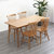 TIMI 天米 北欧实木餐桌椅 全白橡木餐桌椅组合 白橡木一桌四椅 家用饭桌组合(原木色 1.2米餐桌+4把椅子)第4张高清大图