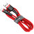 倍思 卡福乐数据线 USB For lightning 2.4A 1M 红色壳+红色线第3张高清大图