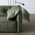 MOANRO北欧科技布沙发小户型客厅三人位直排沙发现代简约免洗布艺(军绿色)第4张高清大图