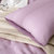 茉菲家纺 法国进口亚麻床上用品1.5m1.8m床四件套1.2m床三件套 简约纯色凉爽舒适被套被罩床单床笠枕袋(紫色)第5张高清大图