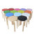 【京好】实木孩童餐椅圆凳子 现代简约环保优质简约矮凳 彩色时尚十四款A57(深绿 凳径32高45厘米)第4张高清大图