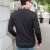 卡洛滨克 英伦学院风修身男士假两件长袖t恤 韩版时尚套头假两件(黑色 M)第3张高清大图