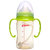 贝亲宽口径PPSU奶瓶 宝宝奶瓶 婴儿塑料奶瓶带吸管握把160/240ML(绿色握把+吸管240ml)第3张高清大图