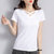 纯棉短袖t恤女夏季2022年新款宽松女装洋气高品质减龄带领polo衫(白色 4XL)第4张高清大图
