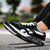 男士休闲运动鞋跑步鞋气垫透气底平底鞋圆头网纱系带k021(黑白色 44)第2张高清大图