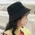 SUNTEK春季女时尚婴儿儿童帽子春秋洋气夏时尚渔夫帽帅气个性亲子男宝宝(帽围50cm（参考2-3岁） YC黑色smile盆帽)第2张高清大图