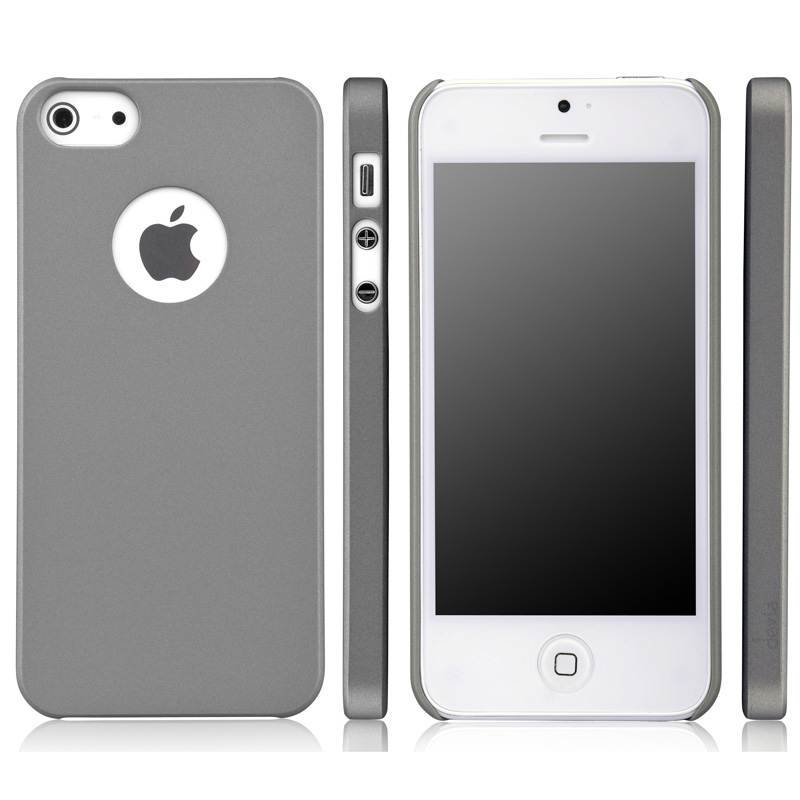 迪沃(DEVIA)苹果iphone5\/5s零度皮质背壳(铁灰