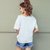 韩都衣舍2017韩版女装夏装新款宽松纯色显瘦露肩短袖白T恤NW7131(白色 L)第3张高清大图
