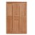 卡富丹 WS609德国榉木中式木质衣柜实木 三门衣柜衣橱儿童卧室家具(3门柜)第5张高清大图
