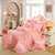 爱之小径家纺结婚床上用品粉色四件套婚庆4六八十件套粉色韩版蕾丝套件 (一生一世 220*240十件套)第5张高清大图