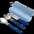 津熙优品Jxsuperior304不锈钢筷子勺子叉子套装 便携式餐具5件套 高颜值蓝色餐勺餐叉筷子学生餐具套装jx447(套装)第5张高清大图