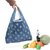 现货便携手提购物袋可折叠190T牛津布印花满天星家用买菜袋环保购物袋(蓝色点点 190T)第3张高清大图