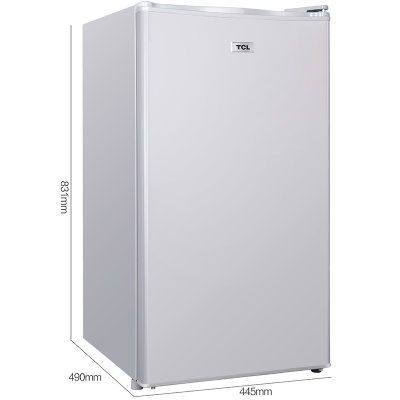 TCL 91升 小型单门电冰箱 迷你节能 独立软冷冻 办公居家便捷之选 HIPS环保内胆（灰色） BC-91RA(灰色 91升)