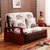 伊维雅现代中式实木沙发床1.5米多功能可折叠小户型1.2米双人布艺拆洗沙发床(6号色 1米*1.9米)第2张高清大图