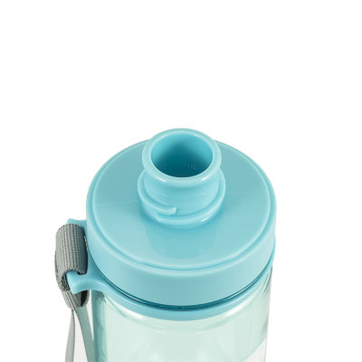 日本泰福高 便携带盖随手杯 创意学生水杯防漏随身塑料泡茶杯子350ML单只价(蓝色)