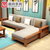 曲尚 现代中式实木沙发  L型客厅沙发家具组合套装 908(颜色尺寸备注 双扶手单人位)第5张高清大图