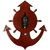 汉时（Hense）欧式创意时尚船舵挂钟客厅静音木质石英装饰摆钟HP40(帆船棕色)第4张高清大图