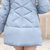 自由羽神冬季新款大码韩版棉衣女中长款连帽毛领外套棉服2639(粉红色 XL)第4张高清大图