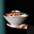 面碗陶瓷面馆专用汤碗家用陶瓷碗日式大碗汤盆创意斗笠碗拉面碗(6英寸螺纹碗（墨韵）)第3张高清大图