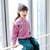 2019春季新款儿童外套中小童上衣 韩版女童花朵钉珠夹克衫(140 玫红色)第2张高清大图