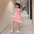 比得兔 女童夏装公主裙2021新款超洋气儿童韩版背心裙子小女孩时髦连衣裙(130 粉色)第4张高清大图