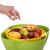 西派珂双层创意水果盘零食糖果干果盒欧式时尚水果盆套装组合果盆(白绿套装)第4张高清大图