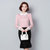 VEGININA 韩版加绒修身娃娃领镂空长袖蕾丝衫打底衫 10292(粉色 S)第2张高清大图