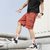 日系男士工装短裤2019夏季新款潮流宽松休闲运动五分中裤(红色 XL)第3张高清大图
