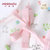 小米米minimoto宝宝连体衣哈衣爬服新生儿女棉绑带连身衣(米白-和式连身衣 59cm（3-6个月）)第3张高清大图
