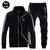 阿迪达斯三叶草大码运动服 户外休闲服 套装拉链外套 跑步服(黑色 5XL)第4张高清大图