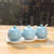 创简坊（CJIANFF） 日式调料盒三件套装创意家用调料罐厨房调味盒盐罐盐盒SN6737(纯蓝色)第5张高清大图
