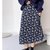 韩国东大门女装2021春季新款高腰显瘦碎花半身裙长裙(黑色 均码)第4张高清大图