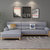A家家具 北欧现代沙发 三色可选棉麻实木框架客厅家具DB1556(太空灰 三+右贵)第2张高清大图