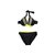 三奇13020比基尼游泳衣四件套（黑色）（女式/M）第4张高清大图