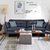 TIMI天米 北欧沙发 现代简约沙发 皮艺沙发组合 单人双人三人沙发 客厅沙发组合(米色 双人位沙发)第4张高清大图
