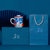 国风陶瓷办公杯 一鹿平安创意马克杯水杯带盖过滤杯三件套礼品(蓝色款)第4张高清大图