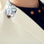蘭菁 2015夏季新款韩版修身潮男花领图案七分袖西服套装男士时尚小西服C308-TZ2(白色 L)第4张高清大图